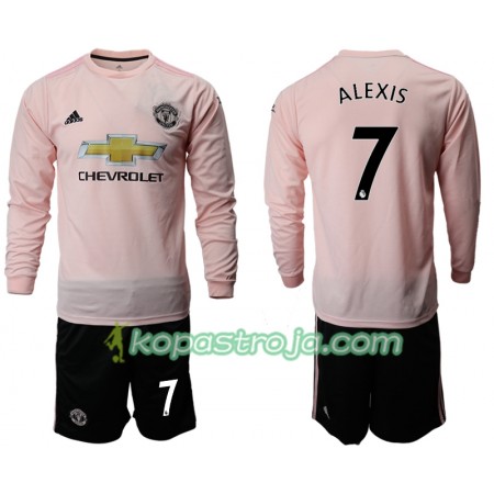 Billiga Fotbollströjor Manchester United ALEXIS 7 Barn Borta tröja 2018/19 Långärmad